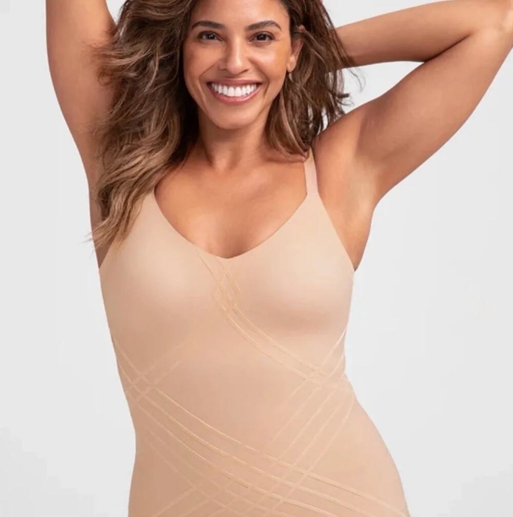 Honeylove Silhouette Cami Ivory Plus Size M Shapewear Intimates Wireless NEW